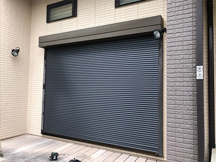 手動シャッターの電動化工事 施工例